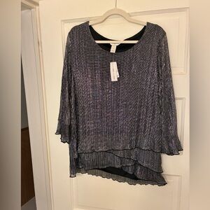 Sparkling Black and Silver Top - XL